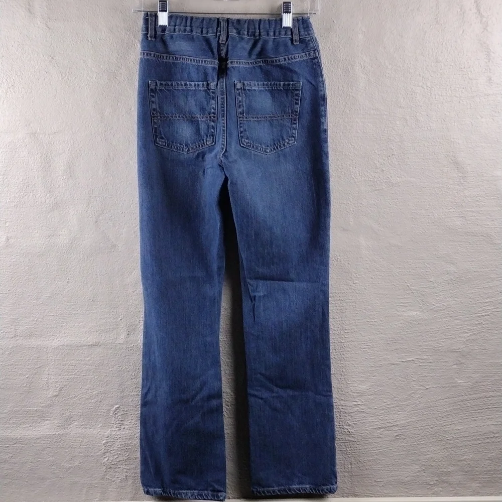 Children's Place Dark Medium Wash Five Pocket Mid Rise Boot Cut Denim Jean
